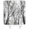 thumbnail image 3 of Tree Shower Curtain Abstract Black White Tree Leafless Trunk Autumn Fall Forest Branch Nature Rustic Vintage Bathroom Decor Fabric Curtain with Hooks, 3 of 4