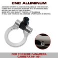thumbnail image 3 of Xotic Tech Sport Track Racing Style CNC Aluminum Screw-on Tow Hook Front Bumper Compatible with Porsche Panamera, Carrera 911 991 (Silver), 3 of 9