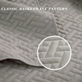 thumbnail image 3 of Exclusivo Mezcla 2-Piece Twin Size Quilt Set, Basket Quilted Bedspread/Coverlet/Bed Cover(68"x 88", Light Grey), 3 of 7