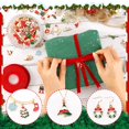 thumbnail image 4 of 350 unidades de amuletos navideños de SANNIX, esmaltados en oro, para manualidades, 4 of 7