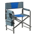 thumbnail image 2 of 1-piece Padded Folding Outdoor Chair with Storage Pockets,Lightweight Oversized Directors Chair for indoor, Outdoor Camping, Picnics and Fishing,Blue/Grey, 2 of 3