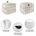 thumbnail image 5 of Cream White Buffalo Check Toaster Cover 4 Slice, Farmhouse Plaid Modern Geometric Dustproof Bakeware Oven Protector with Top Hook, Waterproof Small Kitchen Appliance Toasters Dust Cover, 12"x11"x8", 5 of 9