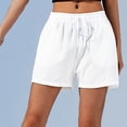 thumbnail image 4 of LEKWK Running Shorts for Women Elastic Waist Drawstring Baggy Casual Shorts Lightweight Side Slit Loose Fit Shorts with Pockets Summer Athletic Workout Gym Outfits, 4 of 7