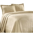 thumbnail image 2 of Geometric Fret Cotton Jacquard Matelasse Scalloped Bedspread Set , Twin, Ivory by Blue Nile Mills, 2 of 6