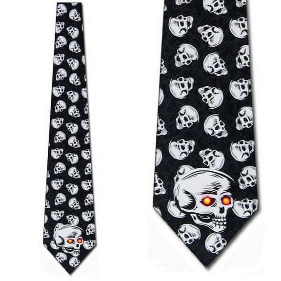 Skeleton Musical with Flashing Eyes Necktie Mens T