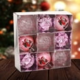thumbnail image 2 of Hvmvliv Christmas Ornaments 9Pc 3.12inch Painted Christmas Tree Hanging Balls Boxed Shatterproof Xmas Tree Ornaments for Christmas Decoration Indoor Pink, 2 of 7