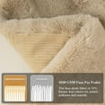 thumbnail image 3 of SHANNA Luxury Soft Throw Blanket, Thick Faux Fur 800GSM Fluffy Blankets for Couch, Sofa, Bed, Cozy Warm Throw Blanket for All Seasons,Khaki,63''x79'', 3 of 7