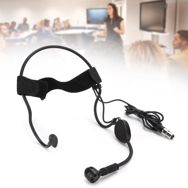 Micrófono de Condensador Profesional, Micrófono de Cabeza Portátil, Micrófono de Maestro de Reducción de Ruido para karaoke Sistema inalámbrico Guías Turísticos Accesorio
