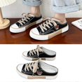 thumbnail image 2 of Chaussures en Toile Motif Ours Mignon Femmes Mode Décontractée Bas Lacets Espadrilles pour Magasinage Rendez-Vous, 2 of 5