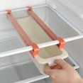 thumbnail image 4 of Estante de almacenamiento multifunción y práctico para guardar verduras, frutas, alimentos y huevos, color blanco y naranja, 4 of 5