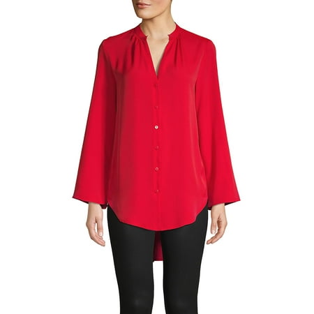 High-Low Bell-Sleeve Top