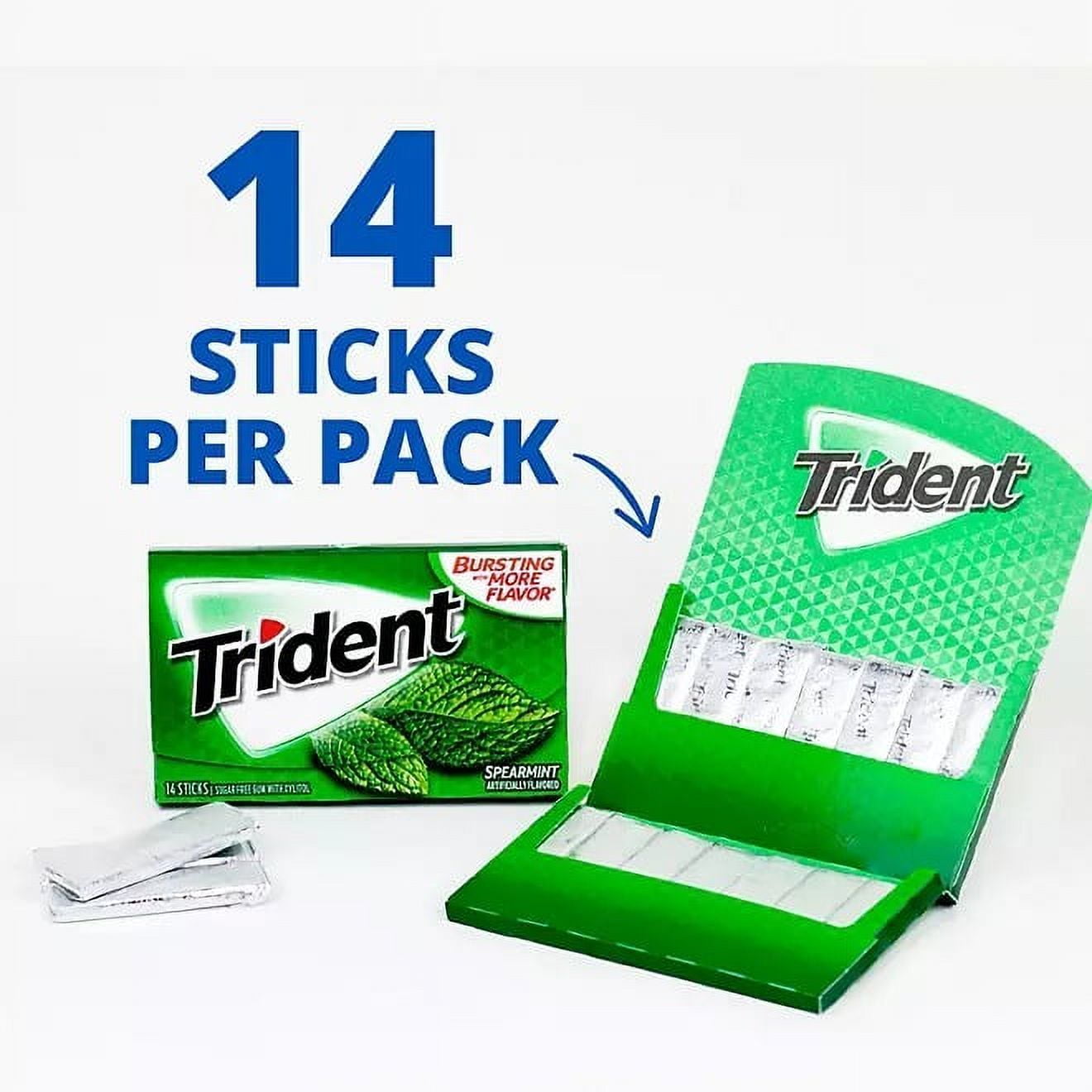 6 Pack Sugar-Free Gum | Trident Tropical Twist Flavour Gum - 14 Pieces Per Pack |Buy from RADYAN