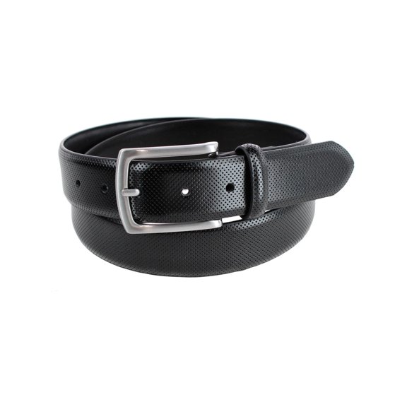 CTM 35mm Pindot Dress Belt with Feathered Belt (Men)