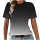 thumbnail image 2 of Fiudx Liquidación de Ofertas Flash Camiseta Estampada Informal y de Moda para Mujer con Cuello Redondo y Top de Manga Corta, 2 of 4