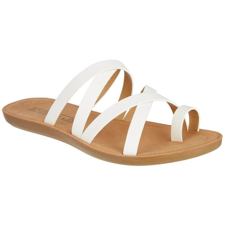

Juniper & Lime Womens Izzy Sandals 6 White