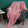 thumbnail image 2 of PiccoCasa Fluffy Fleece Blanket Lightweight Plush Throw Blanket for Couch Sofa Bed, Dark Pink Throw(50" x 60"), 2 of 6