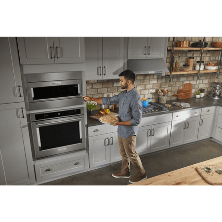 KitchenAid - 1.1 Cu. Ft. Built-In Low Profile Microwave with Standard Trim Kit - Stainless steel