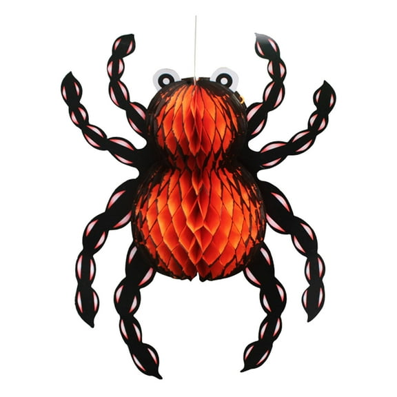 Wovilon Spider Paper Pendant Halloween Decor Happy Halloween Banners Halloween Decorations Hanging Giant Spider Halloween Hanging Party Decorations Halloween Paper Spider Artificial
