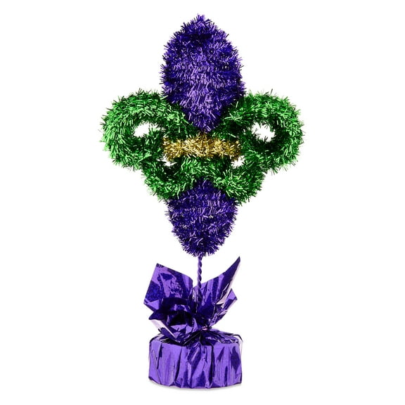 Mardi Gras Multi-Color Fleur-De-Lis Tabletop Decor, 14 in, by Way To Celebrate
