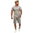 thumbnail image 3 of Vedolay Summer Casual Short Sets Men Short Sets Summer Casual 2023 Short Pants And T-Shirt,Blue XXL, 3 of 5
