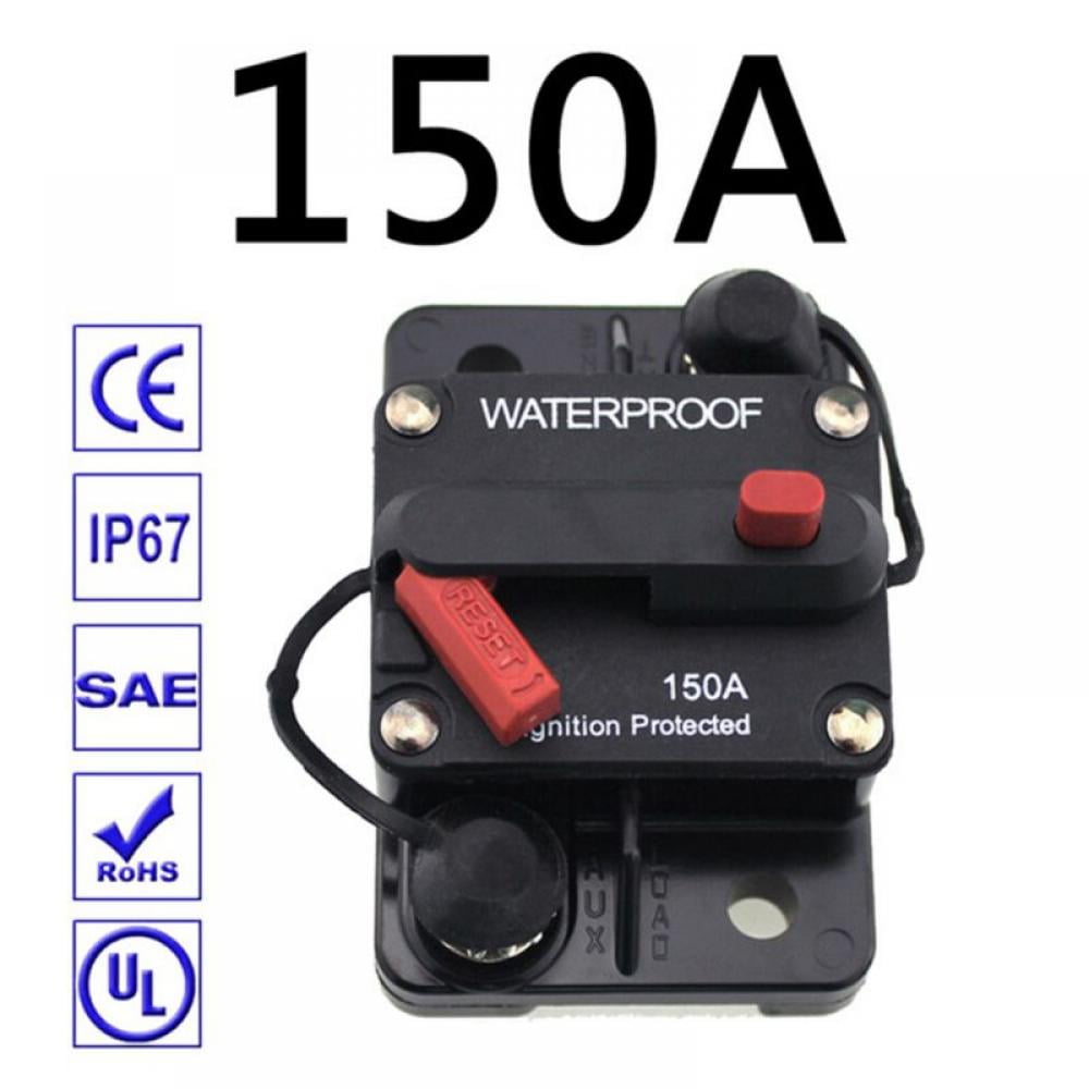 Replace Breaker Inline 30A-150A Circuit Stereo AMP Fuse For Car Audio Marine 
