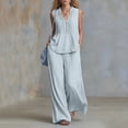 thumbnail image 6 of Two Piece Pant Set For Women Pocket Easy Vacation Daywear Summer Functional Daily Wear Everyday Flowy Modern Simple Travel Ready For Travel For Work, 6 of 7