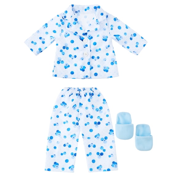 My Life As Blueberries Pajama Fashion Set for 18-Inch Dolls, 3 Pieces