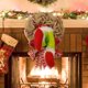 thumbnail image 1 of Guirnaldas de Navidad, ladrón de Navidad duradero, estola, patas de felpa de arpillera para puerta delantera, 1 of 3
