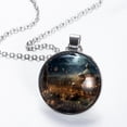 thumbnail image 2 of Eid al Fitr Womens Glass Circular Pendant Necklace - Elegant Jewelry Piece for Women, 2 of 5