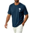thumbnail image 2 of HAJWOH Men's Short Sleeve Shirts Oversized Cotton Vintage Washed T-Shirt Palm Tree Graphic Tees Summer Casual Tops, 2 of 7