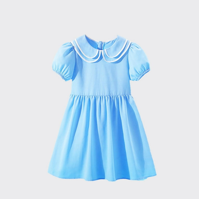 YeJammarp Girls Summer Dresses Kids Cute Puff Sleeve Doll Collar Dress Casual Ruffle Swing Aline Dresses Blue, 8 Years, Girl's, Size: 13 Years YeJammarp Girls Summer Dresses Kids Cute Puff Sleeve Doll Collar Dress Casual Ruffle Swing Aline Dresses Blue, 8 Years, Girl's, Size: 13 Years