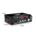 thumbnail image 3 of 600W Bluetooth Amplifier 2CH HIFI Stereo Power AMP USB FM Radio Car Home Theater With Remote Control, 3 of 5