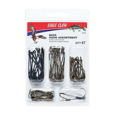Eagle Claw 618H Bass Hook Assortment Hooks and Assorted Sizes