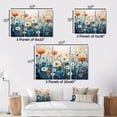 thumbnail image 4 of Designart "Blue Dandelion Floral Euphony IV" Floral Metal Wall Decor Set, 4 of 5