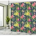 thumbnail image 4 of Ambesonne Luau Shower Curtain, Floral Blooming Jungle, 69"Wx70"L, Multicolor, 4 of 4