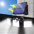 thumbnail image 2 of Rewera Lámpara solar para exteriores con detector de movimiento, proyector de 171 LED con control remoto, luminaria impermeable IP65, 3 modos de iluminación para jardín, garaje, cochera, terraza y, 2 of 5