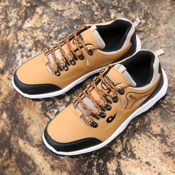 Zapatos de senderismo Zapatillas de deporte casuales Zapatillas de deporte antideslizantes con cordones para hombre PU para primavera y otoño DQrwqpou Tenis De Mujer Tenis De Hombre