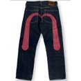 thumbnail image 1 of Pantalones vaqueros rectos Retro para hombres, jeans sueltos con estampado de personalidad callejera, high street, Y2K, hip-hop, gótico americano, pantalones de calle para parejas, 1 of 7