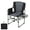 Black/Gray, variant on Emorefun Oversized Outdoor Chair for Adults, Heavy Duty Director Chair with Side Table and Pocket, Set of 1, Black/Gray
