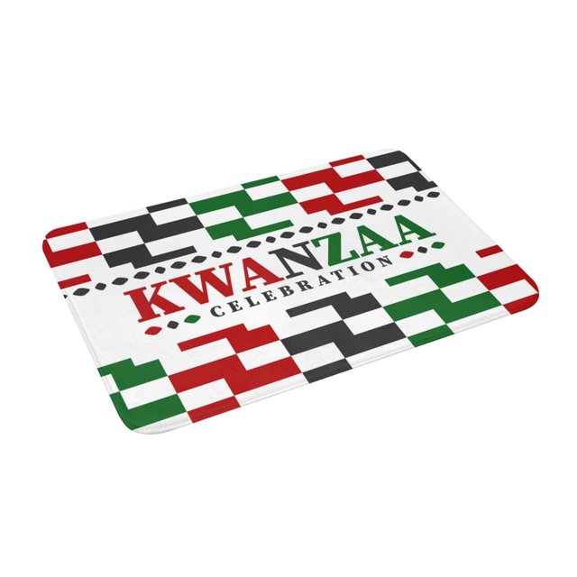Alfombra de baño de franela con diseño de herencia africana Happy Kwanzaa, alfombra para el suelo para la entrada interior y exterior del hogar, alfombras para el porche