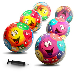 New Bounce Bouncing Ball for Kids - Set of 4 Marbleized Bouncy Balls Plus  Pump & 2 pins, Inflatable Sensory Balls, for Children and Pets - 8.5 Game