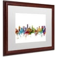 thumbnail image 2 of Trademark Fine Art 'Honolulu Hawaii Skyline' Canvas Art by Michael Tompsett, White Matte, Wood Frame, 2 of 4