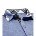 thumbnail image 6 of Mens T-shirts Men's Shirt Casual Long Sleeve Classic Plaid Button Tees With Pockets Mens Short Sleeved Tees Yoga Fit Ling Sleeve T Shirt Tops Men Work Casual Lady Athletic Wear Medium Blue S, 6 of 6