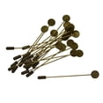 thumbnail image 2 of 20 juegos de pegamento de flores para hombre en la solapa, pin de la bandeja de la base del pin para traje unisex, pin para el ojal, joyería de fiesta Bronce Baoblaze Broche de traje de alfileres de solapa, 2 of 7