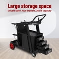 thumbnail image 6 of EastVita Welding Cart - 2 Tiers, 4 Drawers, Heavy Duty with Tank Chain, 360° Swivel Wheels, 450 lb Capacity, Portable and moveable, 6 of 7