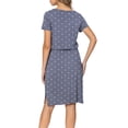 thumbnail image 2 of CALIPESSA Women Summer Polka Dot Casual Hide Belly Drawstring Knee Length Dress, 2 of 5