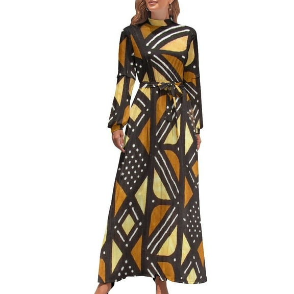Bogolan Africa design Long Dress party dresses women womens dress