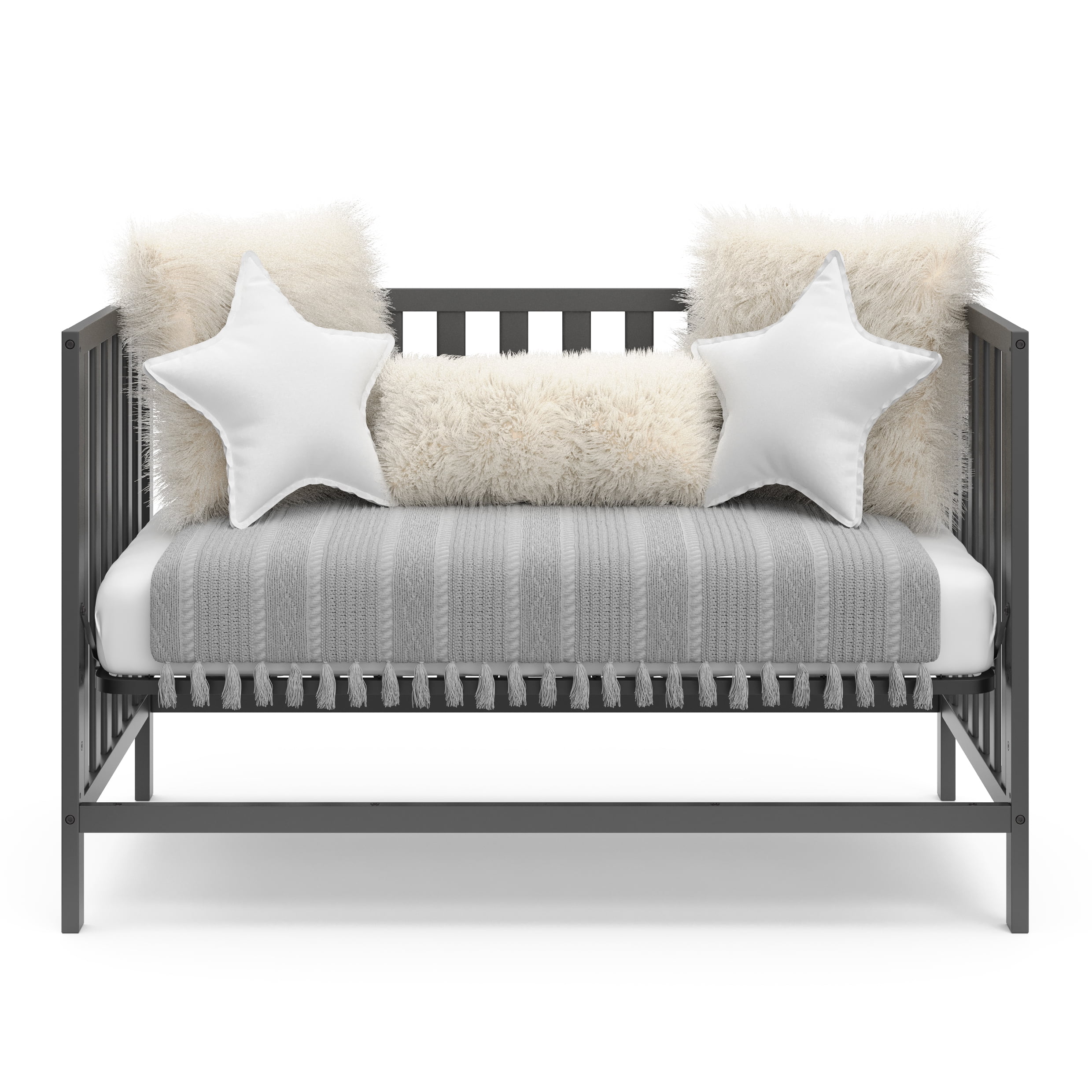 Storkcraft Sunset 4-in-1 Convertible Baby Crib, Gray