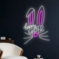 thumbnail image 2 of Handmadetneonsign Happy Easter Neon Sign, Happy Easter Led Sign, Easter Neon Light, Bunny Led Light, 2 of 5