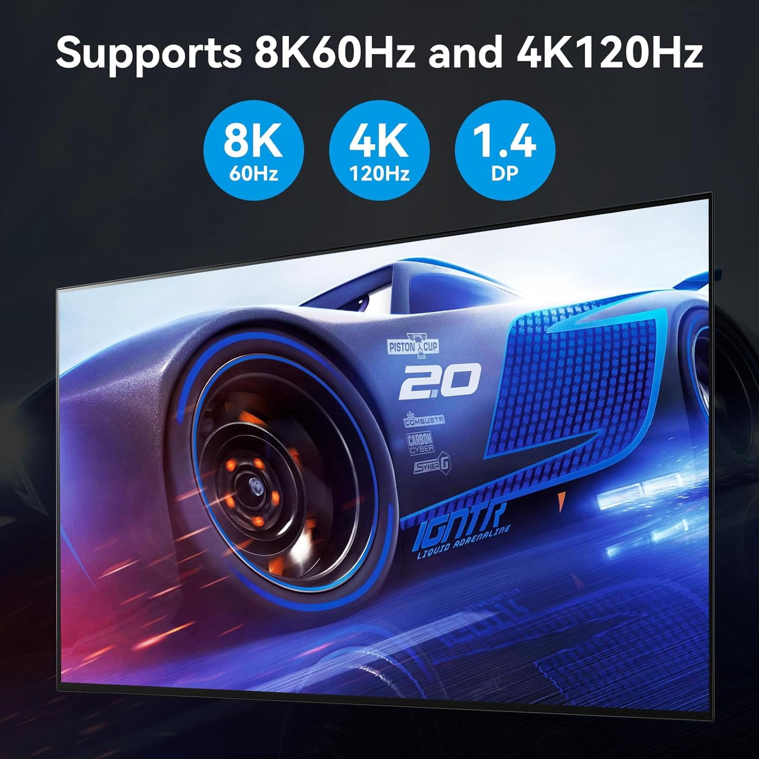 8K KVM Switch 3 Monitors 2 Computers Displayport 4K@120Hz USB 3.0 KVM Switches DP 1.4 Monitor Switch for 2 Computers with 4 USB Ports Support Extended & Copy Mode